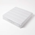 Coussin d'assise déhoussable en coton  Gris rayé - HOMESCAPES