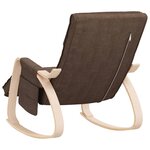vidaXL Chaise à bascule Marron foncé Tissu