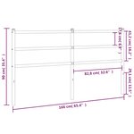vidaXL Tête de lit métal blanc 160 cm