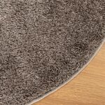 vidaXL Tapis ISTAN à poils longs aspect brillant gris Ø 80 cm