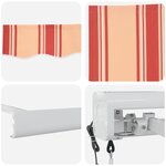 vidaXL Auvent Rétractable jaune et orange 300 x 250 cm Tissu et Métal