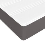 vidaXL Sommier à lattes de lit avec matelas Gris 80x200 cm Similicuir