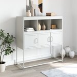 vidaXL Buffet blanc 100 5x39x107 cm acier