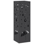 vidaXL Porte-parapluies Noir Métal Moyen Motif Porte-parapluies noir