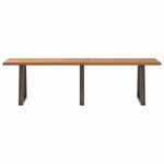 vidaXL Table à manger marron clair 280x80x74 cm rectangulaire