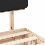 vidaXL Cadre de lit avec tête de lit rembourrée Noir 80 x 200 cm