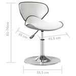 vidaXL Chaise de salle à manger Blanc Similicuir