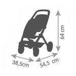 Smoby 253220 - Maxi-Cosi Poussette pour poupée Jumeaux sauge