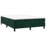 vidaXL Cadre de lit vert foncé 140x190 cm velours