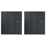 vidaXL Kit de stockage avec panneaux muraux 71 Pièces Rouge et noir