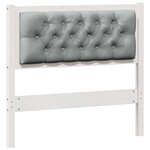vidaXL Tête de lit Autre Blanc et gris clair 90 cm Bois massif en pin