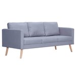 vidaXL Ensemble de canapés à 2 places et à 3 places Tissu Gris clair
