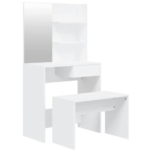 vidaXL Ensemble de coiffeuse Blanc 74 5x40x141 cm