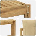 vidaXL Ensemble de canapés d'extérieur 11 pc Blanc et Beige