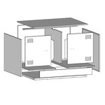 vidaXL Table basse blanc 67x50x44 cm acier