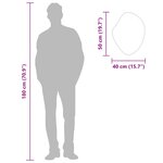 vidaXL Miroir mural Noir 50x40 cm