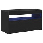 vidaXL Meuble TV Noir 75 x 35 x 40 cm Bois d'ingénierie