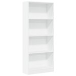vidaXL Bibliothèque blanc 60x24x143 cm bois d'ingénierie