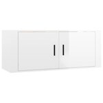 vidaXL Ensemble de meubles TV 8 Pièces Blanc brillant Bois d'ingénierie