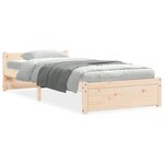 vidaXL Cadre de lit sans matelas bois massif 90x190 cm