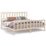vidaXL Cadre de lit Bois de pin massif 200x200 cm