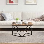 vidaXL Table basse Chêne fumé 80x80x45 cm Bois reconstitué