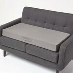 Coussin d'assise déhoussable pour canapé 2 places en coton  Gris foncé - HOMESCAPES