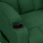 vidaXL Fauteuil inclinable Vert foncé Tissu