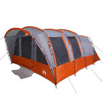 vidaXL Tente familiale tunnel 8 personnes gris imperméable