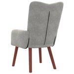 vidaXL fauteuil Gris clair 63 x 67 x 94 cm Velours