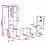 vidaXL Meubles TV muraux 4 Pièces Bois ancien Bois d'ingénierie