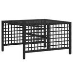 vidaXL Salon de jardin d'angle 3 Pièces avec coussins noir résine tressée