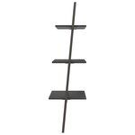 vidaXL Étagère inclinée à 3 niveaux Noir 64x34x116 cm