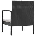 vidaXL Salon de jardin 8 Pièces avec coussins résine tressée noir