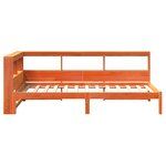vidaXL Lit bibliothèque sans matelas cire marron 75x190 cm pin massif