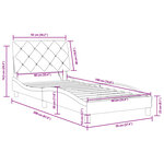 vidaXL Cadre de lit avec LED sans matelas bleu 90x190 cm velours