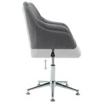 vidaXL Chaise pivotante à manger gris clair tissu