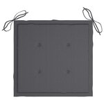 vidaXL Chaises de jardin empilables avec coussins lot de 4 Teck solide