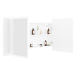 vidaXL Armoire salle de bain à miroir LED Blanc 90x12x45 cm Acrylique