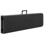 vidaXL Bancs de jardin pliables 2 Pièces 180 cm PEHD Noir
