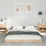 vidaXL Cadre de lit Marron 160 x 220 cm Bois massif en pin
