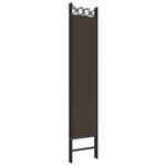 vidaXL Cloison de séparation 6 panneaux Marron 240x200 cm Tissu
