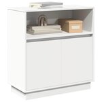 vidaXL Buffet LED Blanc 71 x 34 5 x 75 cm Bois d'ingénierie