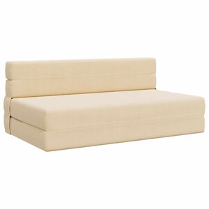 vidaXL Canapé-lit pliable Crème 152 x 86 5 x 60 cm Tissu