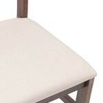vidaXL Chaises à manger coussins 2 Pièces marron bois massif caoutchouc