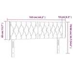 vidaXL Tête de lit avec oreilles Gris foncé 163x16x78/88 cm Velours