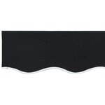 vidaXL Bande de auvent Noir 2.3 x 0.2 m Toile