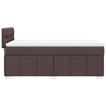 vidaXL Sommier à lattes de lit avec matelas Marron foncé 100x200 cm