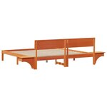 vidaXL Cadre de lit avec tête de lit Marron cire Bois massif en pin