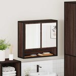 vidaXL Armoire à miroir de salle de bain chêne marron bois ingénierie